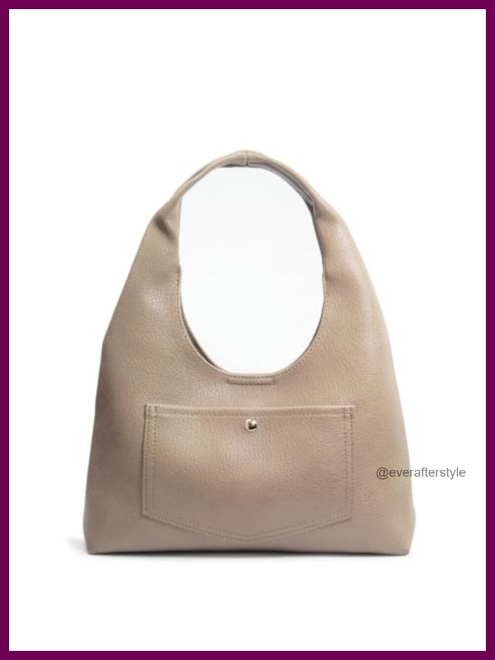 Slouchy Faux Leather Hobo Bag Soft Compact Tote Purse Magnetic Pocket